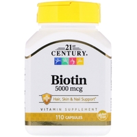 Вітаміни 21st Century Biotin Біотин 110 капсул 5 000мкг (5мг)