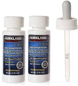 Kirkland Minoxidil 5% 2 bottles +dropper